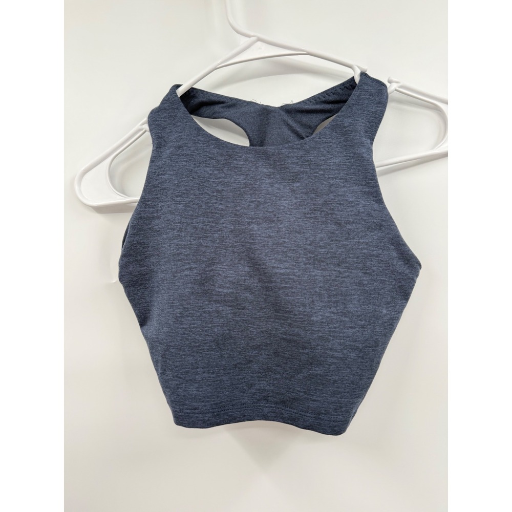 OFFLINE‎ by Aerie XS The Hugger Sports Bra Womens Navy Heathered High Neck Crop